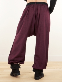 \ Niharika\  Gender neutral sarouel pants, Mottled burgundy