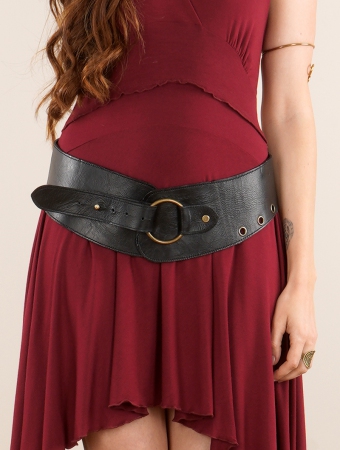 \ Niya\  faux leather belt, Black