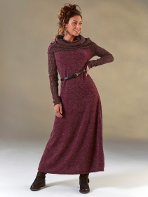 \ Nouchka\  crochet long dress, Wine