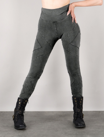 \ Nyepi\  patchwork long leggings, Stonewash grey