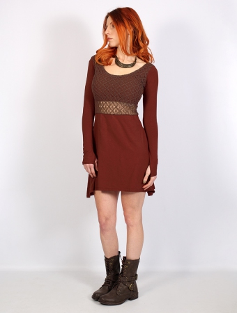 \ Nymphea\  skater dress with crochet, Sienna