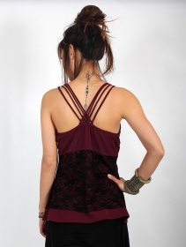 \ Nytaya\  Top, Wine with black lace