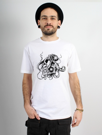 \ Octopus k7\  printed short sleeve t-shirt, White
