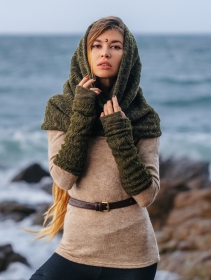 \ Oöna\  crochet snood scarf, Army green