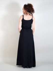 \ Oromë Zohraa\  printed strappy long dress, Black