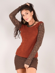 \ Oroshï\  crochet sleeve sweater, Sienna