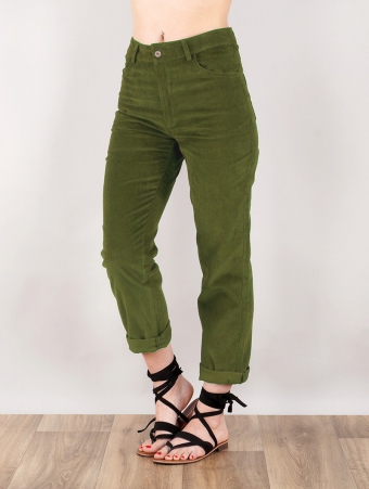 \ Ottarah\  velvet pants, Olive green