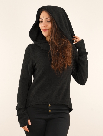 \ Oxymre\  mini hoodie, Black