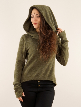\ Oxymre\  mini hoodie, Khaki green