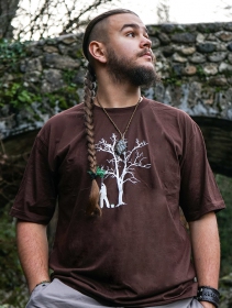 \ Painting tree\  t-shirt, Brown