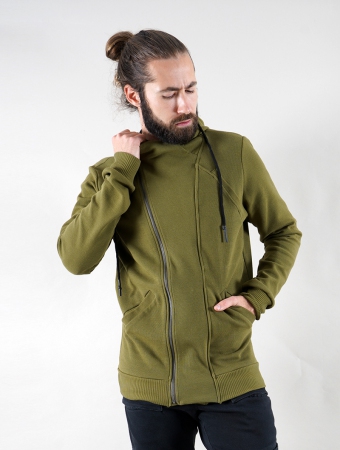 \ PF02\  zipped jacket, Khaki green
