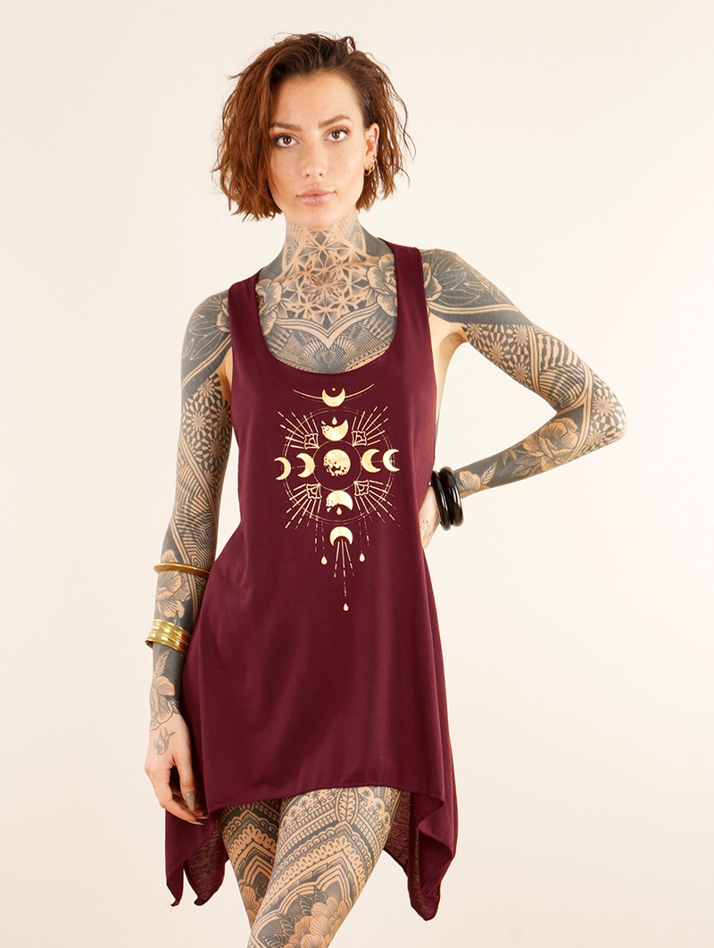 \ Phase Lune\  printed knotted sleeveless tunic - Various colors available