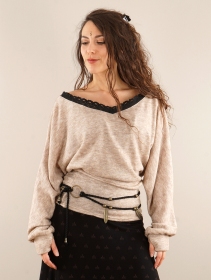 \ Physälis\  2in1 roll-up sweater, Beige