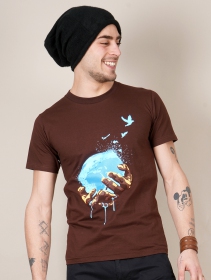 \ Planet\  t-shirt, Brown