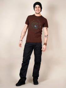 \ Planet record\  printed short sleeve t-shirt, Brown