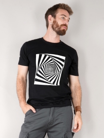 \ Psyche spiral\  t-shirt, Black