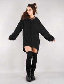 \ Rashmi\  oversized long hooded jumper, Black