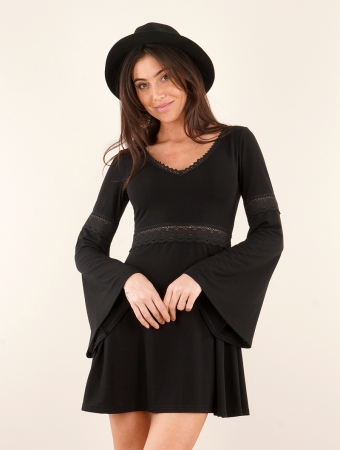 Reversible bohemian dress \ Morphe\ , Black