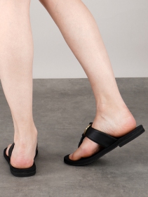 \ Ring\  flip-flop sandals, Black