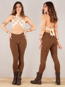 \ Rinji Zohraa\  printed long leggings, Camel brown
