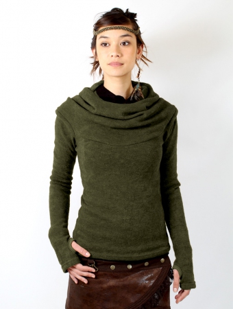\ Sadiva\  hooded pullover, Army green