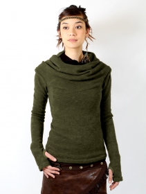 \ Sadiva\  hooded pullover, Army green