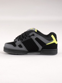 Skate shoes DVS Celsius, Black and grey leather and lime details