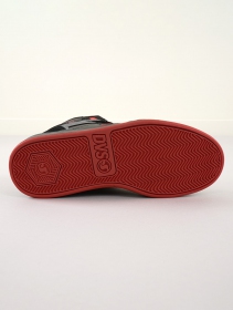 Skate shoes DVS Honcho, Black, grey and red leather