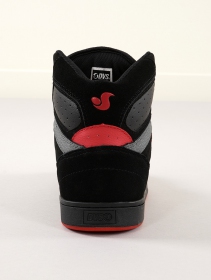 Skate shoes DVS Honcho, Black, grey and red leather