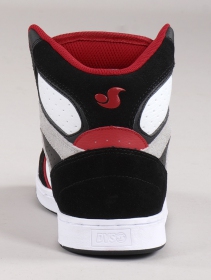 Skate shoes DVS Honcho, Black, white and red leather