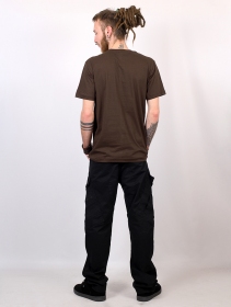 \ Spiral trunk\  printed short sleeve t-shirt, Brown