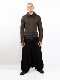 \ Sufi\  Gender neutral harem pants, Black