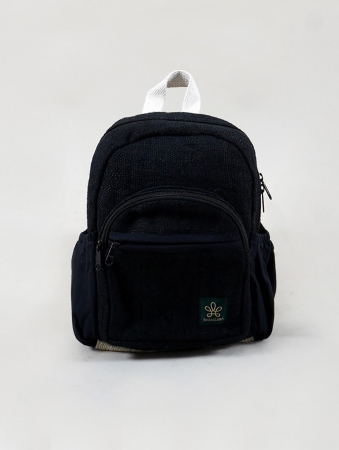 \ Sunsari\  mini backpack, Black hemp & cotton
