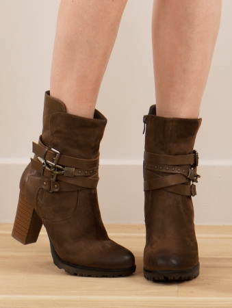 \ Swaran\  heeled ankle boots, Brown