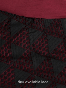  Syrada  2in1 Skirt/Tunic, Dark wine Black lace