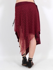 \ Syrada\  2in1 Skirt/Tunic, Maroon red and lace