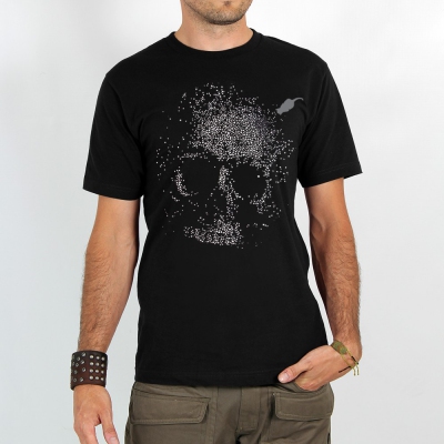 T-shirt \ dots skull\ , black