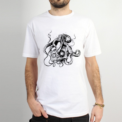 T-shirt \ octopus k7\ , white