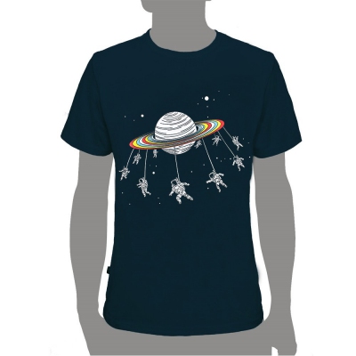 T-shirt \ saturn astronaut carousel\ 