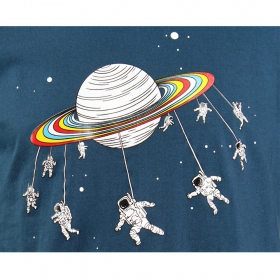 T-shirt \ saturn astronaut carousel\ 