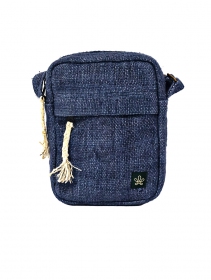 \"Tansen\" shoulder bag, Blue hemp and cotton