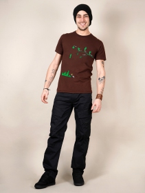 \ Tetris ants\  printed short sleeve t-shirt, Brown