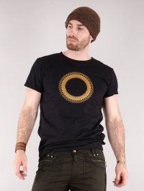 \ Tierra Helios\  t-shirt, Black and gold