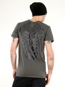\ Tierra Wapi\  printed short sleeve t shirt, Charcoal grey and black