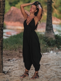 \ Topäaz\  loose and reversible strappy jumpsuit, Black