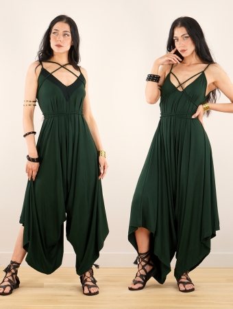 \ Topaz\  loose and reversible strappy jumpsuit, Forest
