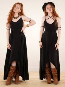 \ Topäaz\  loose and reversible strappy long dress, Black