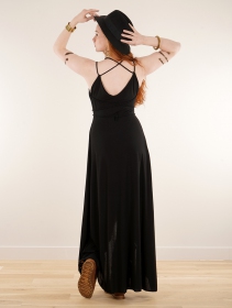 \ Topäaz\  loose and reversible strappy long dress, Black