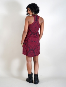 \ Vairë Africa\  printed sleeveless short dress, Wine