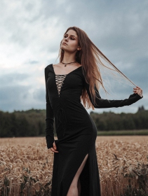\ Valkyrie\  long dress, Black